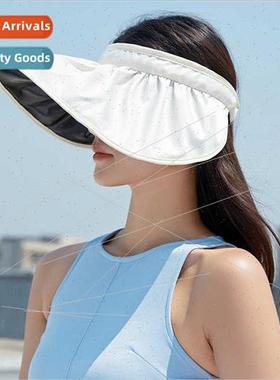 Sunscreen hat female summer UV black rubber shell cap sunsha