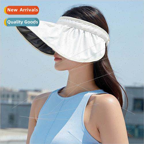 Sunscreen hat female summer UV black rubber shell cap sunsha