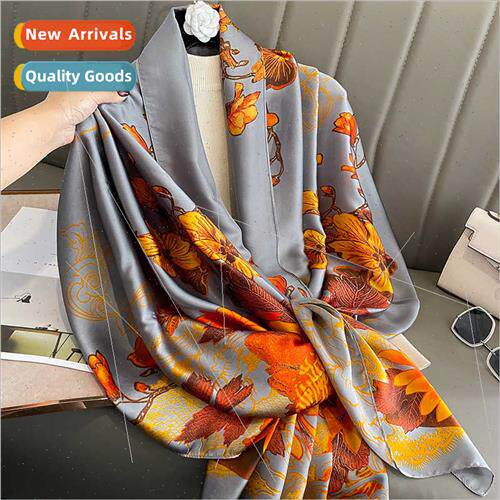 2022 new printing silk scarf women fashion simulation silk s