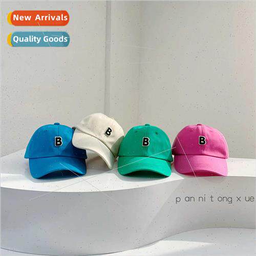 B letter children baseball cap baby hat spring summer fall K