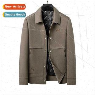 thin cotton aged autumn busi middle winter male Lapel jacket