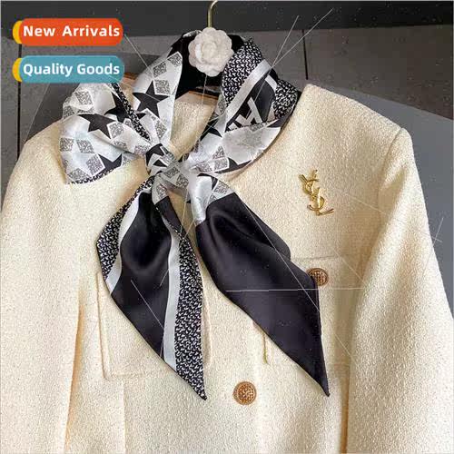 2022 Spring Autumn new long elegant double-sided silk scarf
