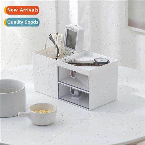 Modern mple Double Drawer Desktop Organizer Cosmetic Plastic