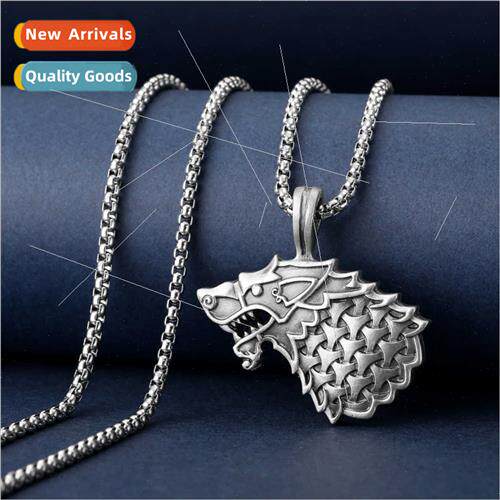 Game Thrones Ice Wolf Pendant Stark family crest pendant fil