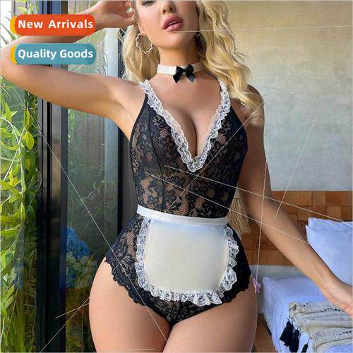 Erotic sexy lingerie lace lace crotch maid series birthday p