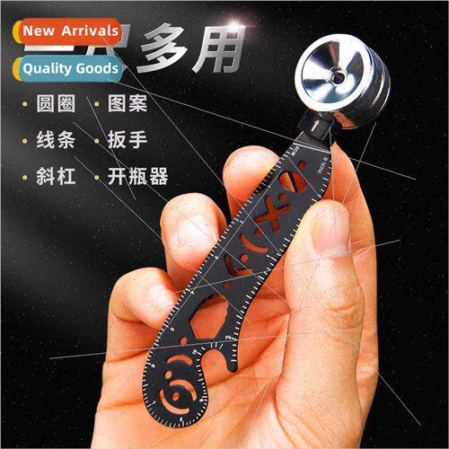 Multifunctional rotating drawing ruler bottle opener magnet