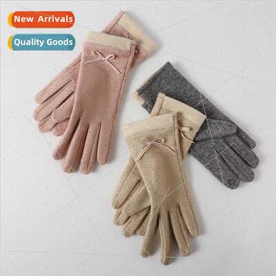 Autumn winter women warm gloves thin roshu cotton out cyclin