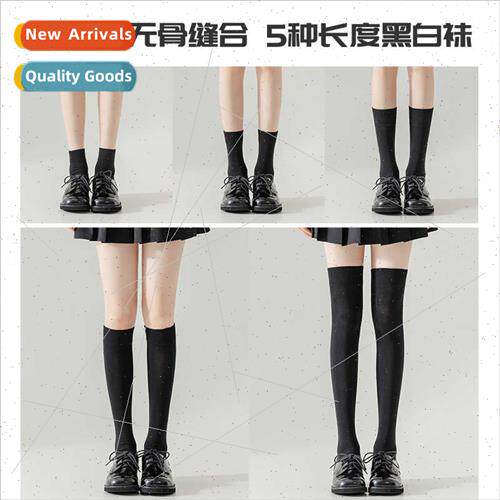 Socks women spring fall cotton black whe socks boneless sewi