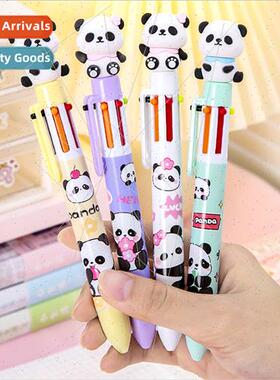 New cartoon panda 6-color ballpoint pen students high value