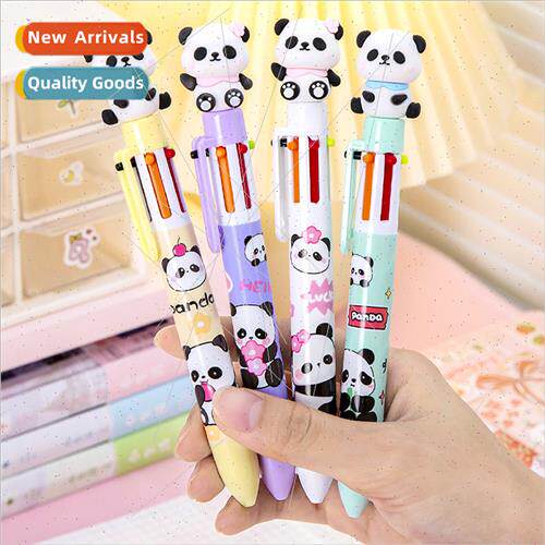 New cartoon panda 6-color ballpoint pen students high value