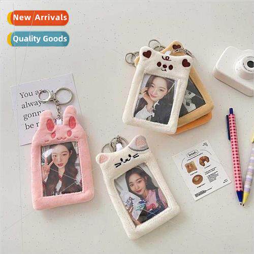 INS Korea plush bear goo card card holder Polaroid 3 inch ph
