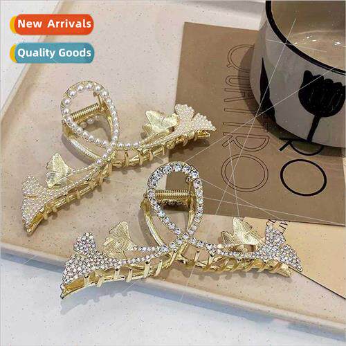 French Ginkgo Leaf Hair Clip Back Head Delicate Grab Clip Sh