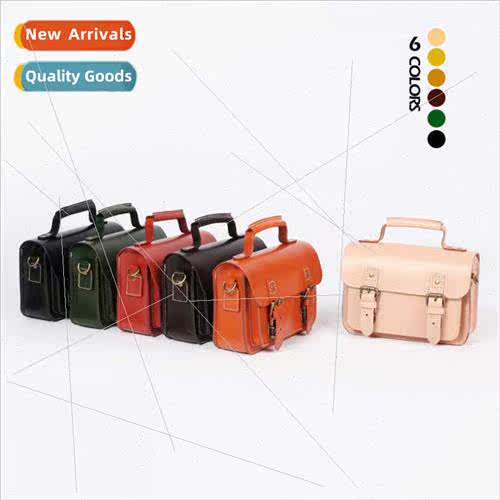 Vintage Handmade Leather Paste Leather Women Bag Leather Mes