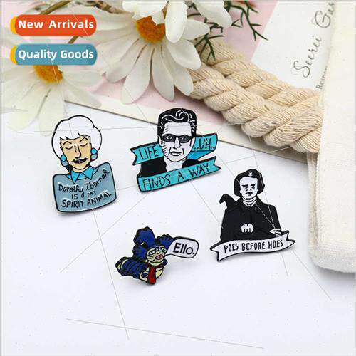 Intelligent fe Brooch Jurassic Park Jeff Goldblum Badge