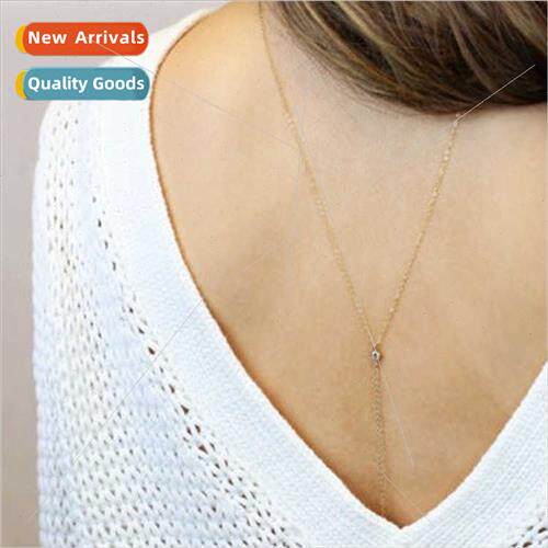 Europe Bohemian Ladies Diamond Alloy Back Chain mple Rhinest