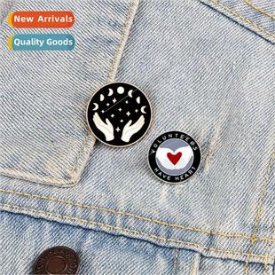 brooch tide metal whe badge personalized cat women black men