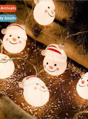 led christmas day santa snowman string lights indoor outdoor