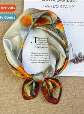 new atmosphere light luxury silk scarf retro ethnic elegant