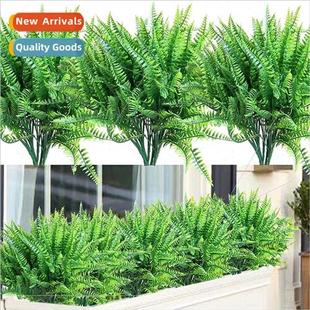 Outdoor Decorative Fake Flowers Leave Artificial Green Ferns