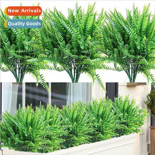 Artificial Ferns Decorative Outdoor Fake Flowers Green Leave