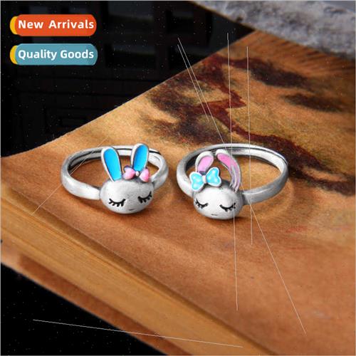 Rabb ring female frosted fairy cute animal cartoon girl open