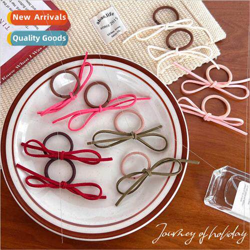 Korean  children new cute bow hair ring twoPCS set textured