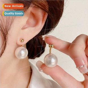 wear ear pin fashion earrings pearl two simple silver s925