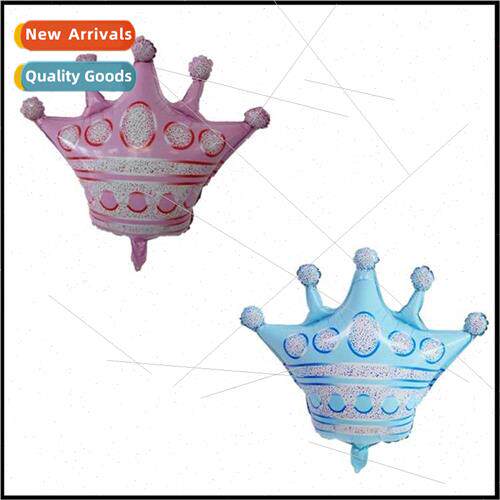 New Medium Crown Blue Pink Aluminum Film Balloon Children Bi