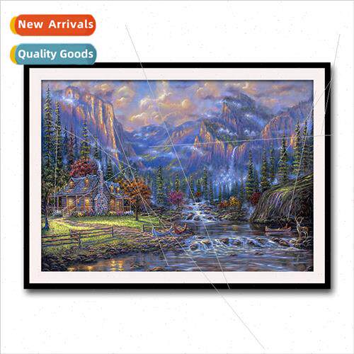 Handmade DIY diamond painting new oil painting landscape liv