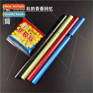 90s nostalgic children Crackling aluminium toys allo tube