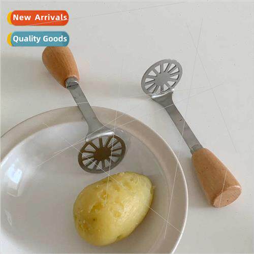 Korea retro log handle masher ins thickened stainless steel