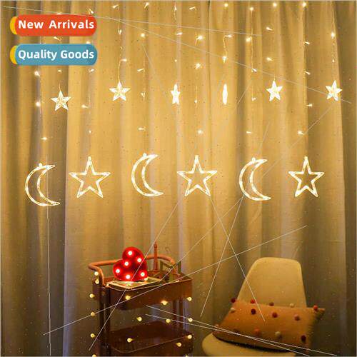 Colorful lights stars moon curtain lights Spring Festival de