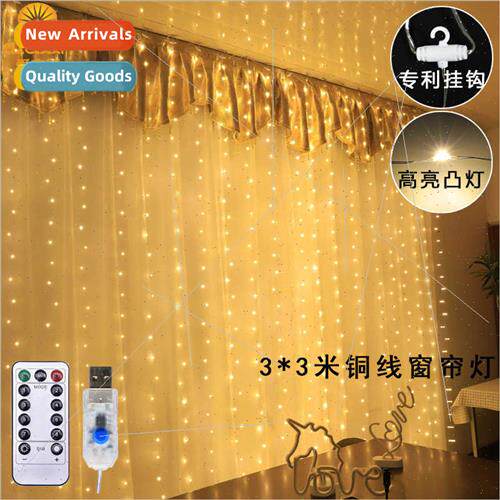 led curtain light string 3*3 meters copper wire curtain ligh