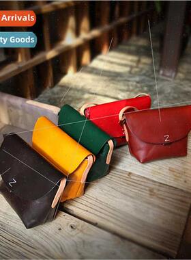 2024 new leather handmade retro leather crossbody small bag