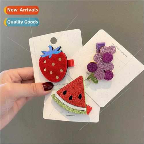 Korean hair accessories children strawberry hair clips princ