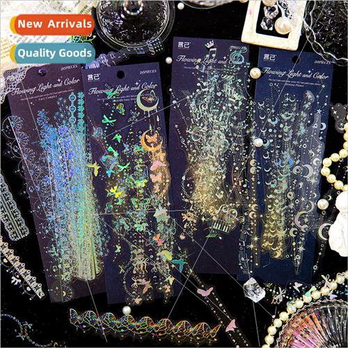 PET hot stamping coo card stickers colorful series retro col