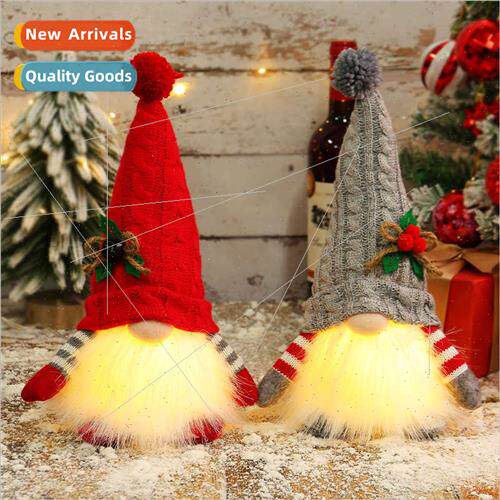 ghted Kn Hat Glow Doll 2023 Christmas Decorations Rudolph Do