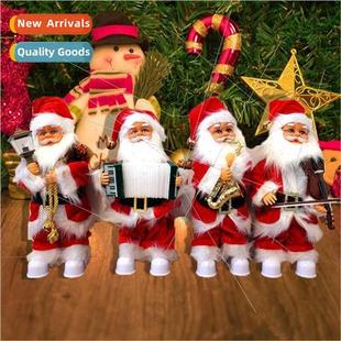 Claus Accordion Saxophone Four Santa Children BElectric