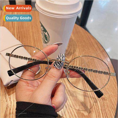New  Weing star metal oval anti-blue light frame glasses cha