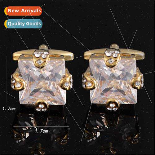 Swarovski Crystal Men Cufflinks Whe Zirconia Delicate Fashio