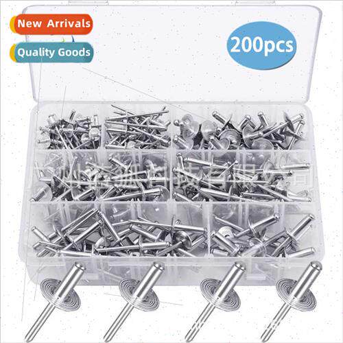 200pcs boxed large cap flange break mandrel aluminum rivets