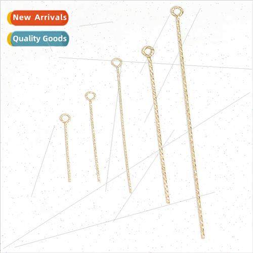 14K gold-plated accessories round head needle twisted stick