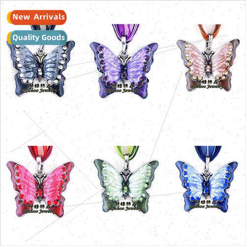 New Vintage Necklace Butterfly Alloy Long Sweater Necklace C