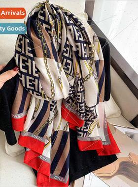 2021 new chain Europe Uned States warm scarf fashion in long