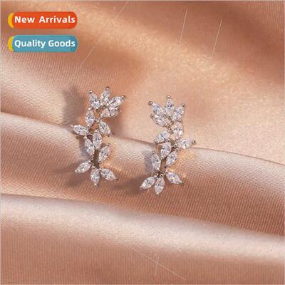 Korea new nd brass plated whe gold radiant earrings female i