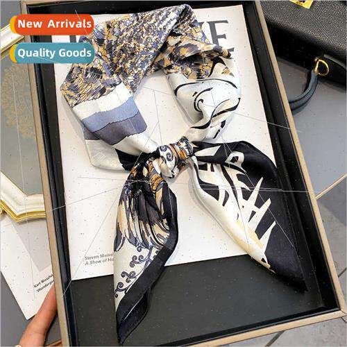 2022 Korean  personalized jungle black pattern leopard silk