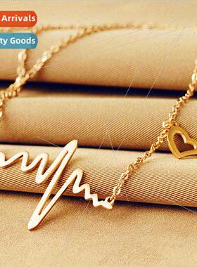 fashion creative jewelry simple wild electrocardiogram neckl