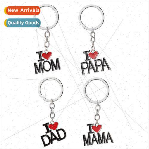 I love dad DAD mom MAMA letter keychain mother fathers day s
