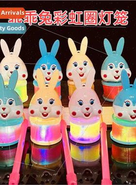 Year Rabb new portable lantern rainbow circle cartoon rabb l