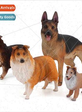 Sheepdog Model Hand-Painted Brown Orange Wolf Dog Poultry Fa